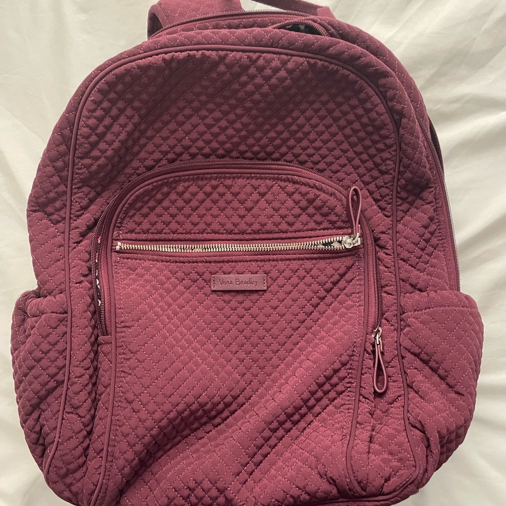 Excellent condition Vera Bradley Campus Backpack in color Mulled Wine